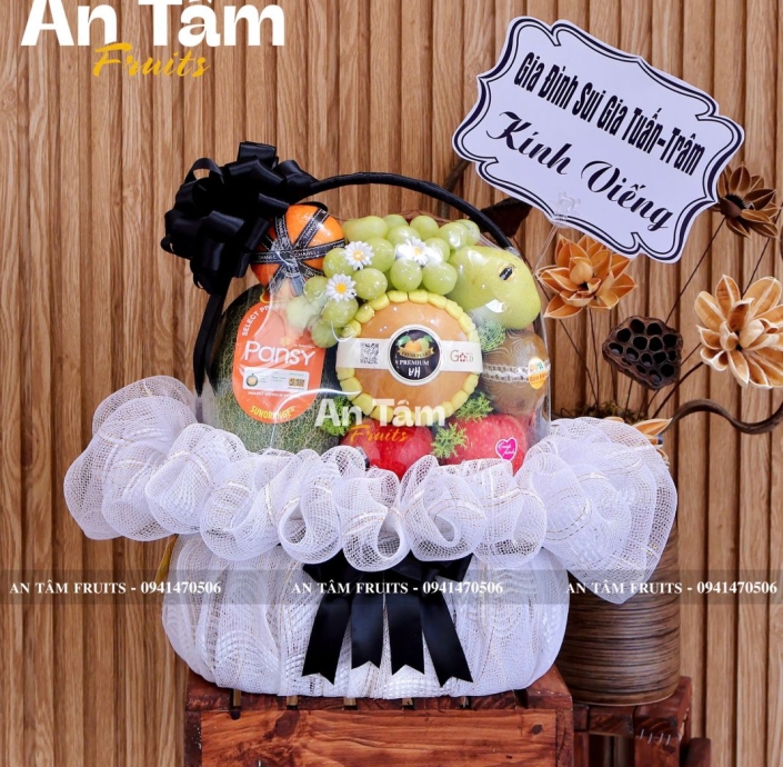 GIỎ TRÁI CÂY ĐÁM TANG DÂNG HƯƠNG