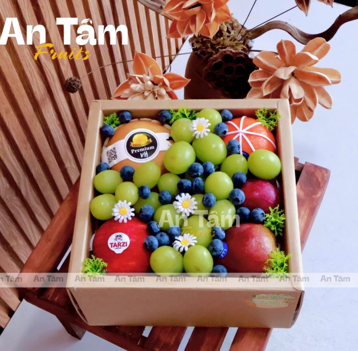 HỘP TRÁI CÂY TONE NÂU