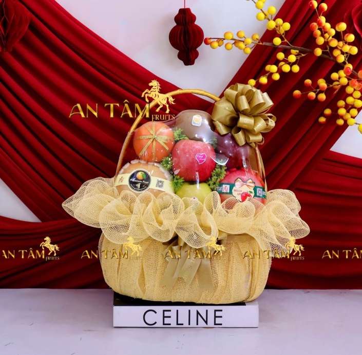 Giỏ trái cây tone vàng