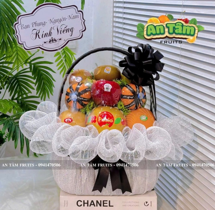 GIỎ TRÁI CÂY ĐÁM TANG NHỎ