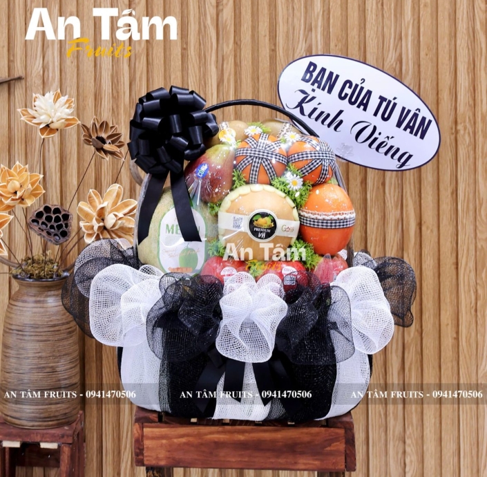 GIỎ TRÁI CÂY DÂNG HƯƠNG CHIA BUỒN 