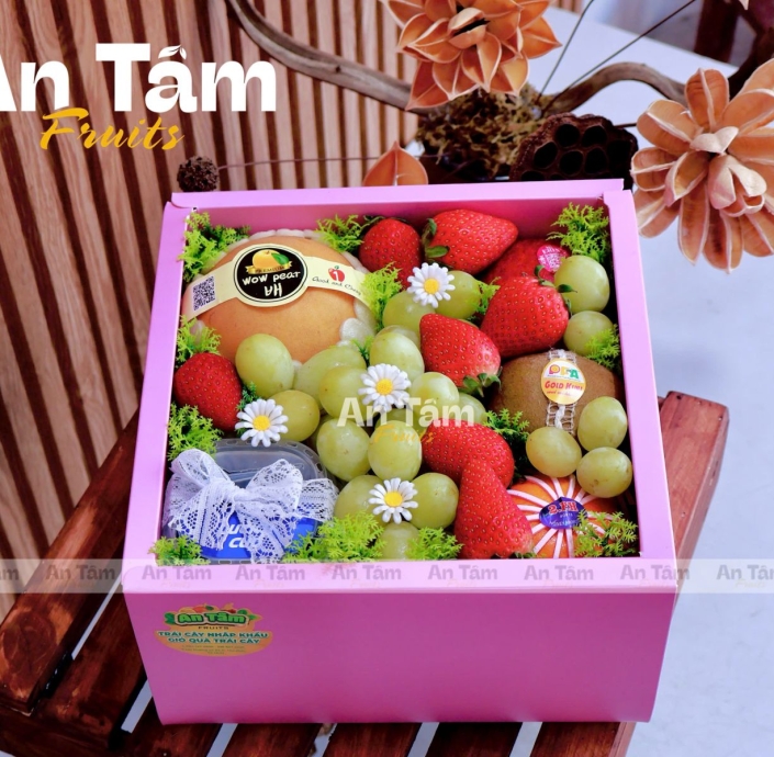HỘP QUÀ TRÁI CÂY TONE HỒNG