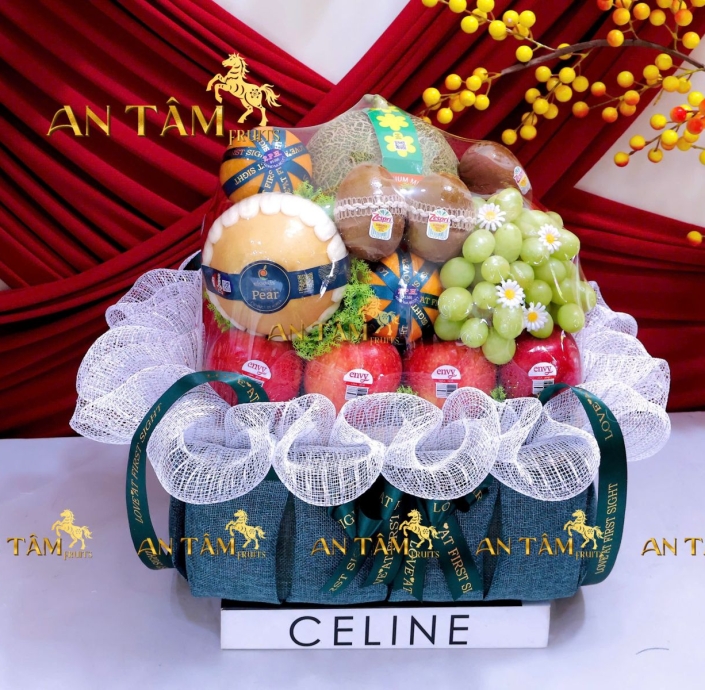 Khay trái cây tone xanh cảm ơn bác sĩ