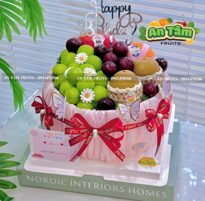 BÁNH KEM TRÁI CÂY TONE HỒNG NGỌT NGÀO