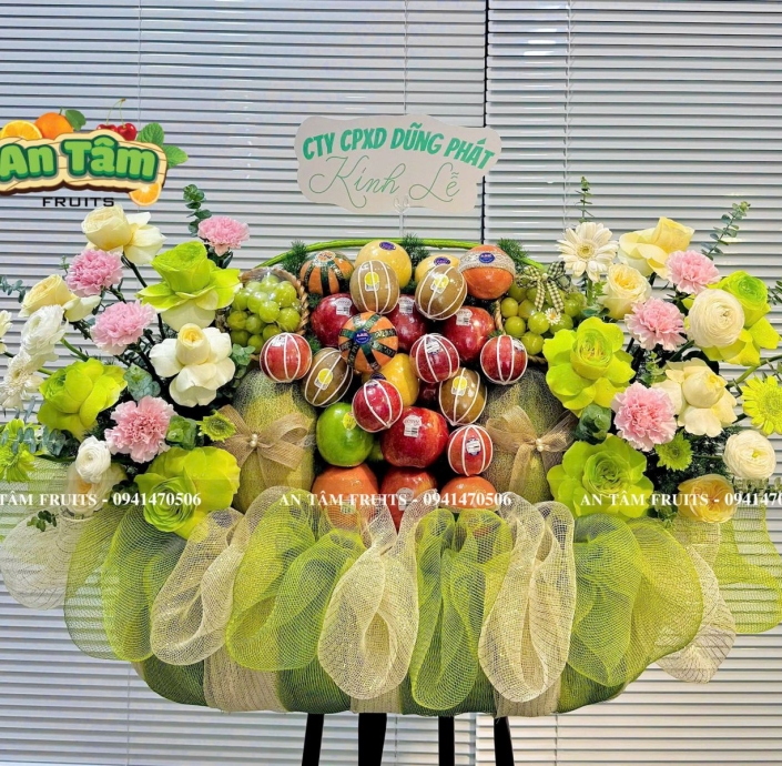GIỎ TRÁI CÂY FULL TRÁI NẶNG TRĨU KÍNH LỄ SIZE ĐẠI SIÊU TO