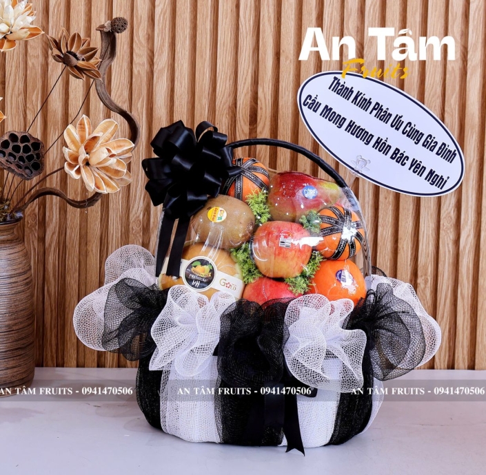 GIỎ TRÁI CÂY SIZE NHỎ ĐÁM TANG