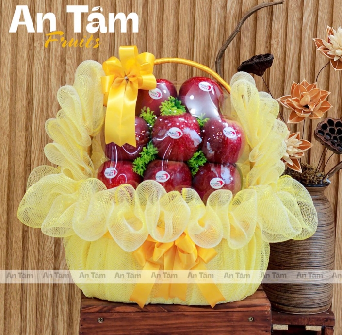 GIỎ TRÁI CÂY FULL TÁO DÂNG HƯƠNG 