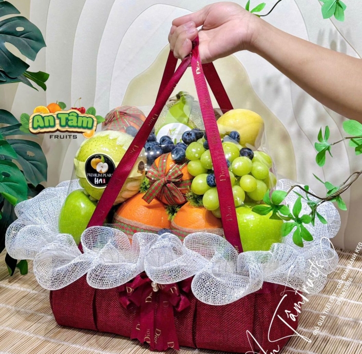 KHAY TRÁI CÂY TONE ĐỎ SIÊU TO CHÚC MỪNG KHAI TRƯƠNG