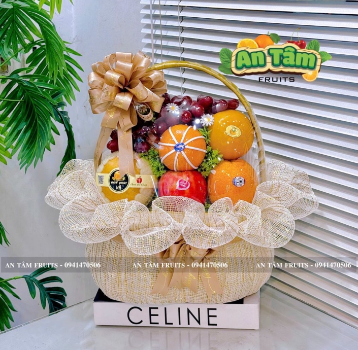 Giỏ quả tone trầm kính lễ