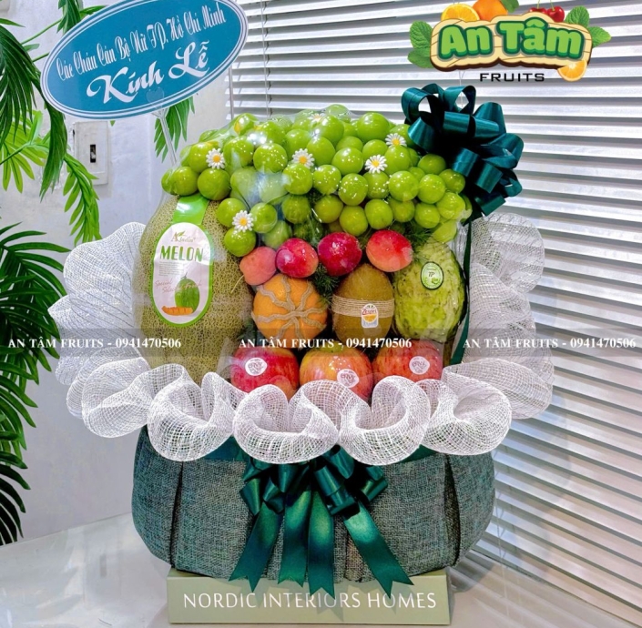 GIỎ TRÁI CÂY DÂNG HƯƠNG KÍNH LỄ FULL TRÁI TO NẶNG