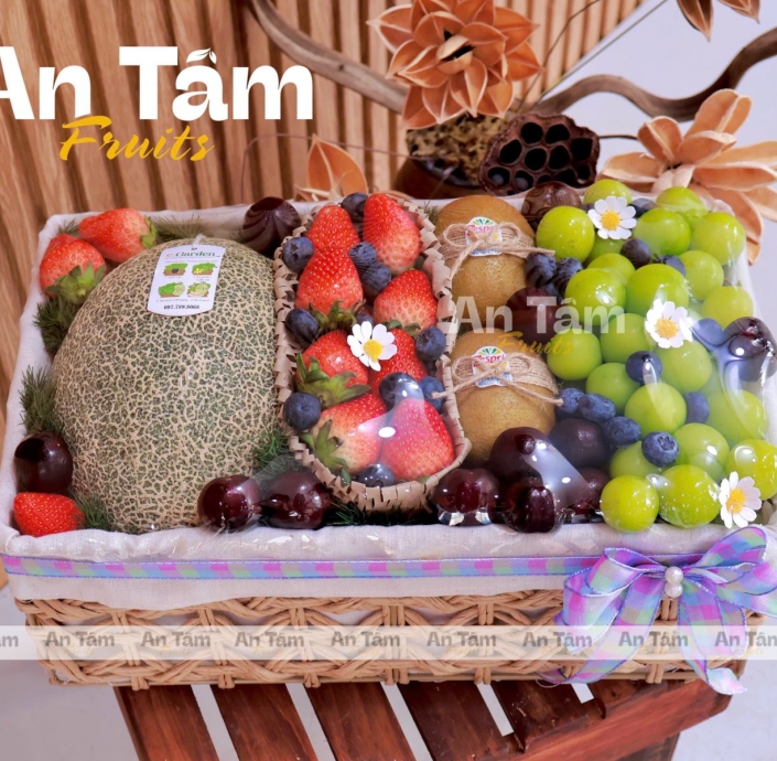 KHAY MÂY MIX TRÁI CÂY CHẤT LƯỢNG VIBE VINTAGE