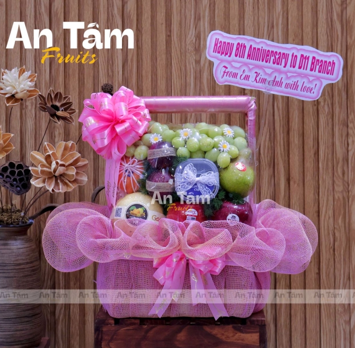 Giỏ trái cây form vuông - có đổi màu