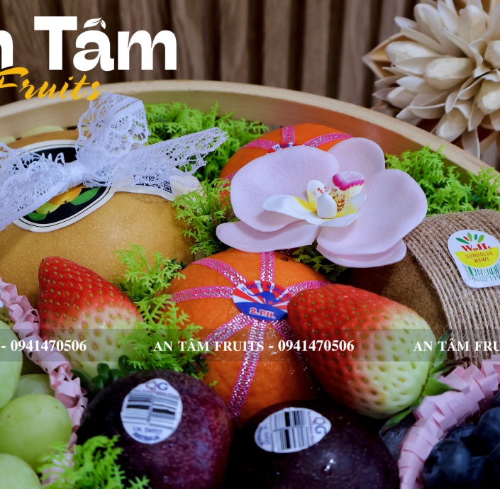 Hộp quà trái cây kiểu tròn mẫu mới 