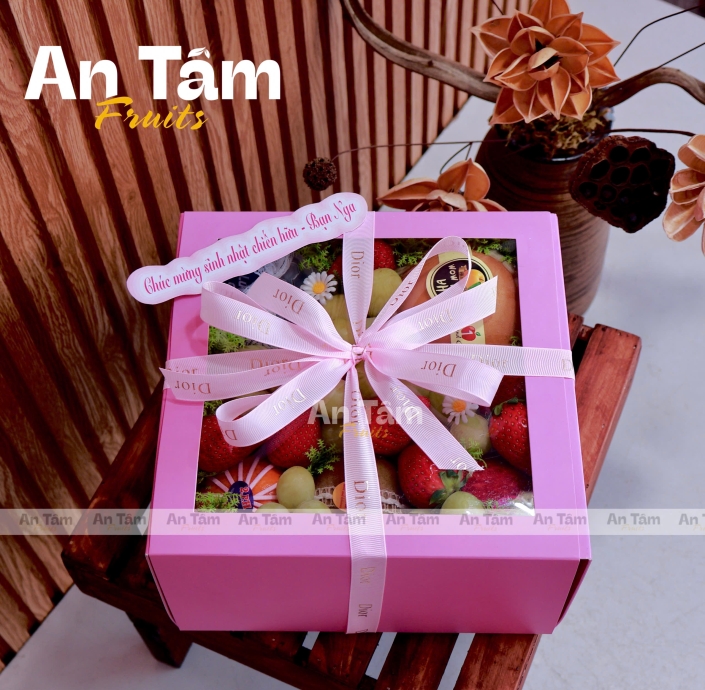 HỘP QUÀ TRÁI CÂY TONE HỒNG