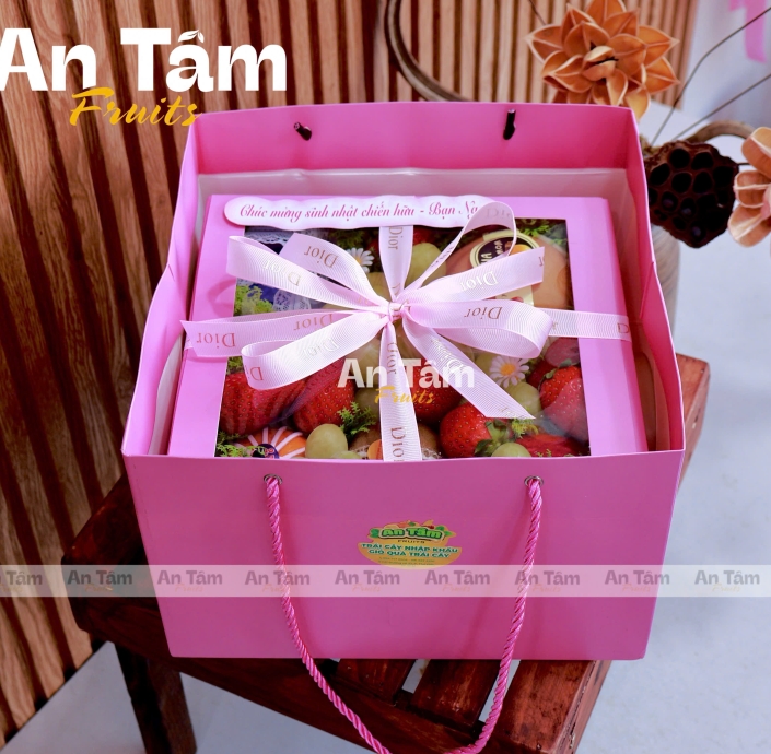 HỘP QUÀ TRÁI CÂY TONE HỒNG