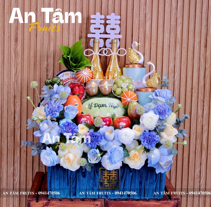 GIỎ DAM NGO TONE XANH DƯƠNG