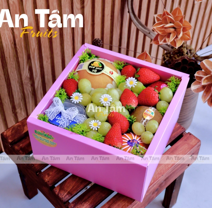 HỘP QUÀ TRÁI CÂY TONE HỒNG