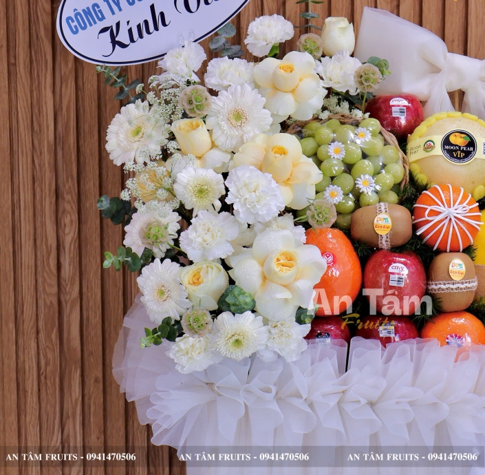 GIỎ TRÁI CÂY CHẤT LƯỢNG MÀU TRẮNG