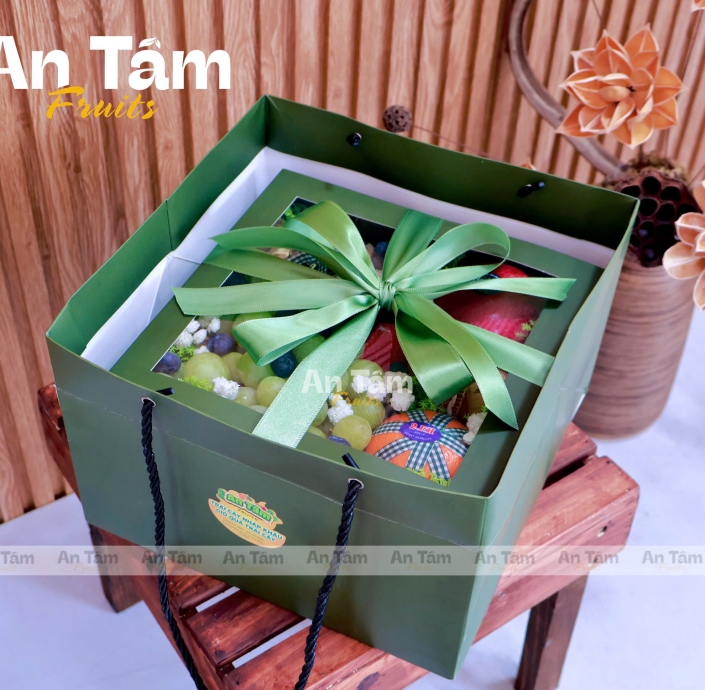 HỘP QUÀ TRÁI CÂY PHỐI ĐA DẠNG TRÁI ĐƠN GIẢN 