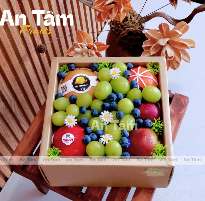 HỘP TRÁI CÂY TONE NÂU