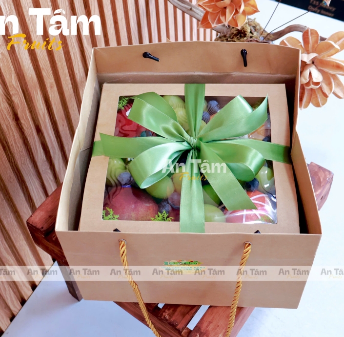 HỘP TRÁI CÂY TONE NÂU