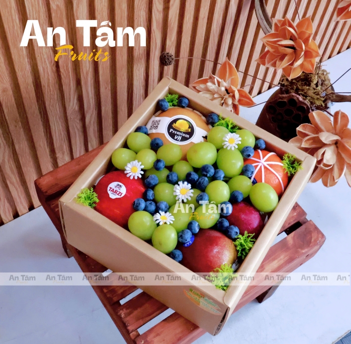 HỘP TRÁI CÂY TONE NÂU