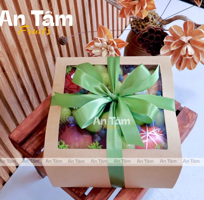 HỘP TRÁI CÂY TONE NÂU