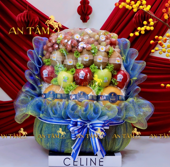 GIỎ TRÁI CÂY KHÔNG DƯA LƯỚI FORM GIỎ TO