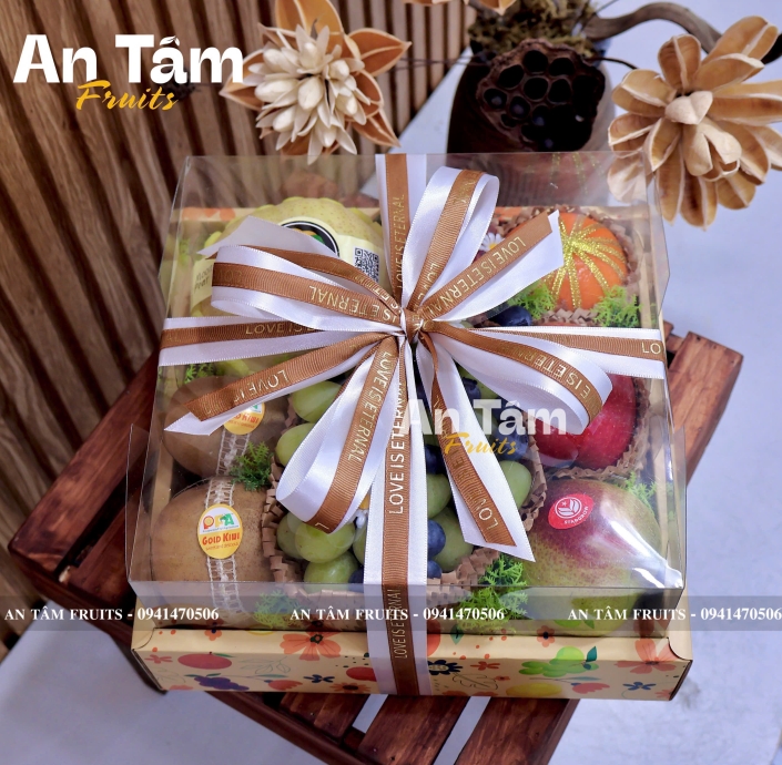 HỘP TRÁI CÂY FORM VUÔNG LÀM QUÀ TẶNG 