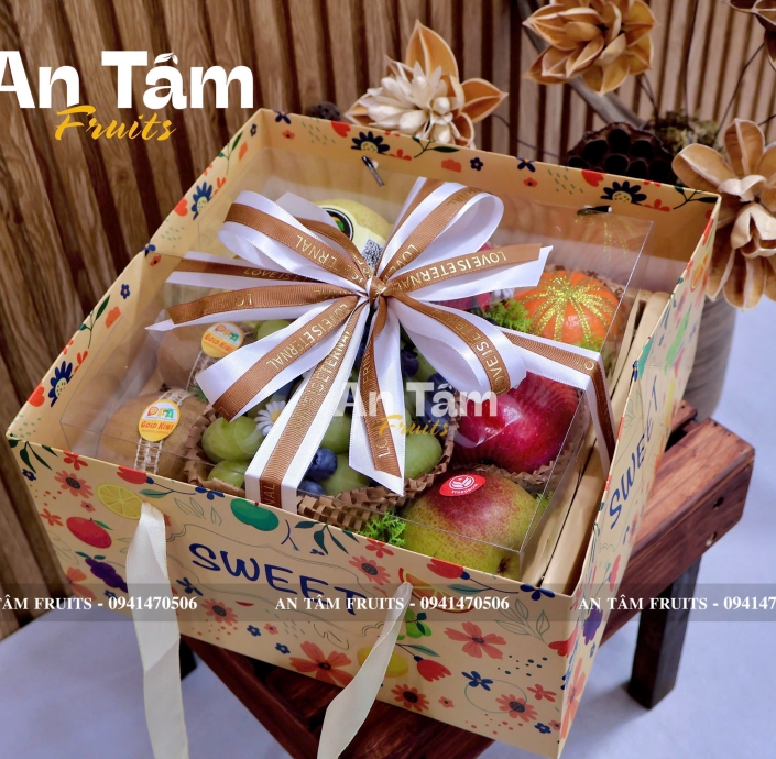 HỘP TRÁI CÂY FORM VUÔNG LÀM QUÀ TẶNG 