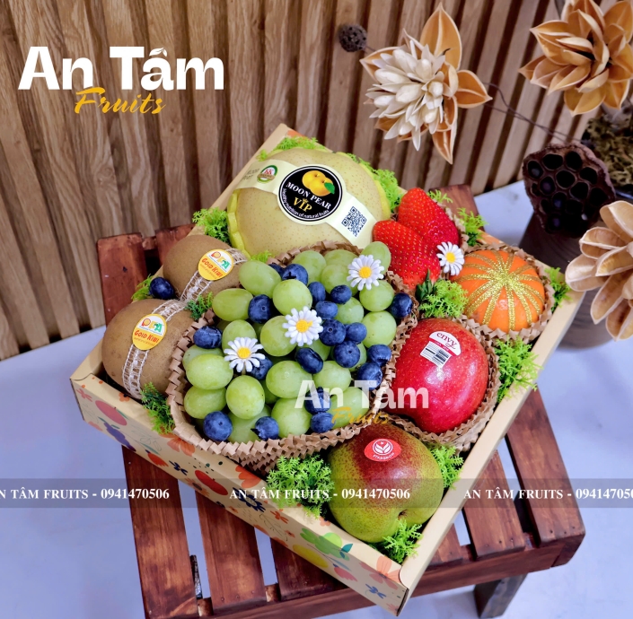 HỘP TRÁI CÂY FORM VUÔNG LÀM QUÀ TẶNG 