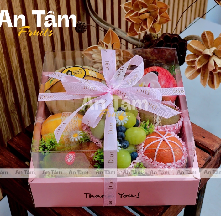 HỘP TRÁI CÂY TONE HỒNG XINH XẮN 