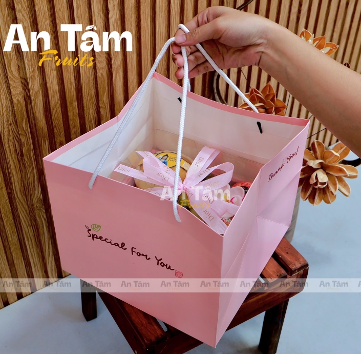 HỘP TRÁI CÂY TONE HỒNG XINH XẮN 