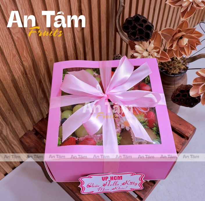 HỘP TRÁI CÂY TONE HỒNG NGỌT NGÀO MIX TRÁI CHẤT LƯỢNG