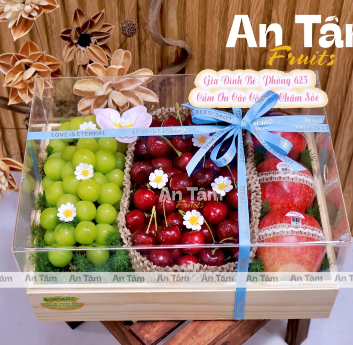 KHAY MICA MIX 3 LOẠI TRÁI NHO MẪU ĐƠN CHERRY MỸ TÁO ENVY NZL