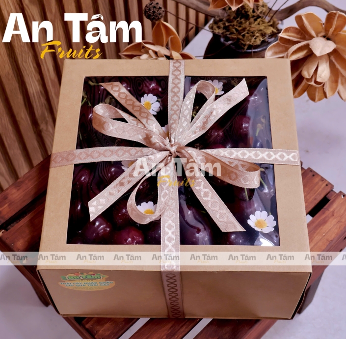 HỘP CHERRY TONE NÂU FULL 2KG CHERRY MỸ 