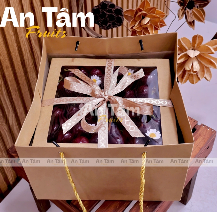 HỘP CHERRY TONE NÂU FULL 2KG CHERRY MỸ 