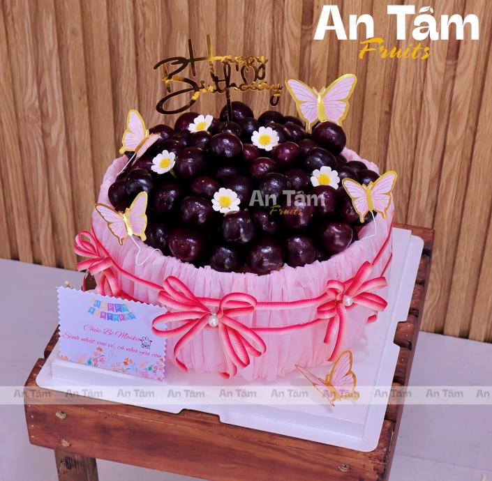 BÁNH KEM MIX TÁO NAM PHI VÀ CHERRY MỸ