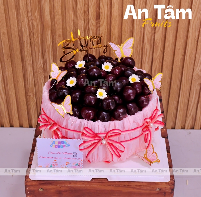 BÁNH KEM MIX TÁO NAM PHI VÀ CHERRY MỸ