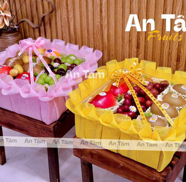 KHAY TRÁI CÂY MIX TRÁI TONE HỒNG