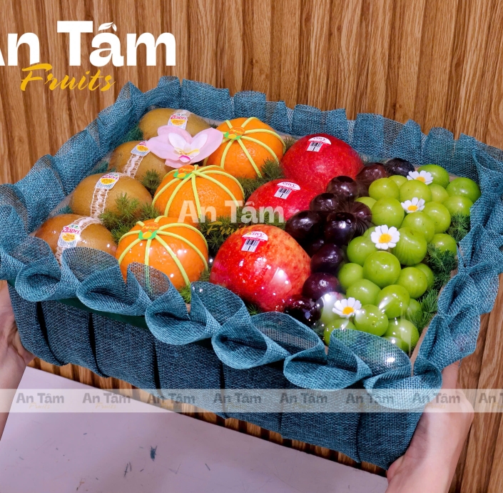 KHAY TRÁI CÂY MIX 5 LOẠI TRÁI CHẤT LƯỢNG ĐƠN GIẢN 