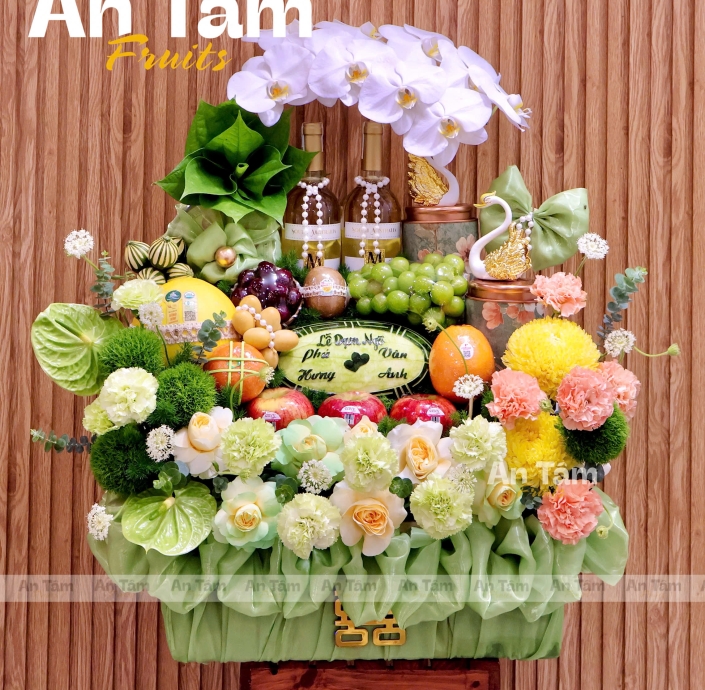 GIỎ DẠM NGÕ TONE XANH LÁ SANG XỊN 