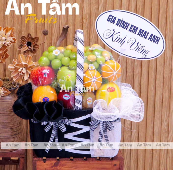 GIỎ TRÁI CÂY FORM VUÔNG KÍNH VIẾNG HIỆN ĐẠI