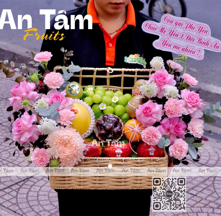 GIỎ MÂY ĐAN VALI PHỐI HOA SANG TRỌNG TONE HỒNG CÓ THỂ ĐỔI MÀU THEO MONG MUỐN