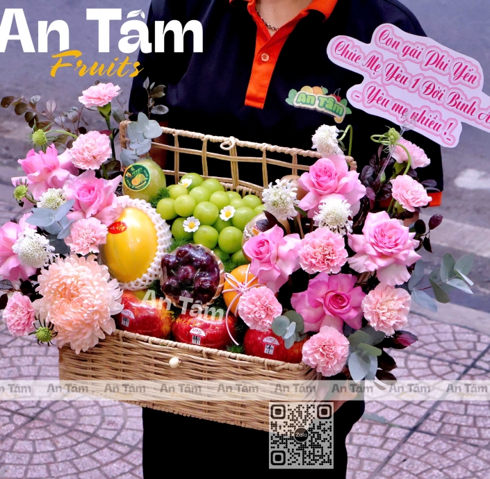 GIỎ MÂY ĐAN VALI PHỐI HOA SANG TRỌNG TONE HỒNG CÓ THỂ ĐỔI MÀU THEO MONG MUỐN