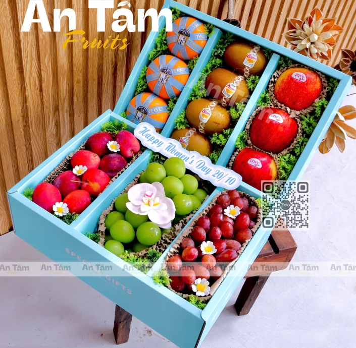 HỘP TRAÁI CÂY 2 TẦNG 2 CÓ THỂ CHỌN TONE MÀU HỒNG VÀ XANH DƯƠNG 