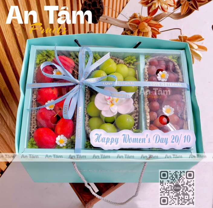 HỘP TRAÁI CÂY 2 TẦNG 2 CÓ THỂ CHỌN TONE MÀU HỒNG VÀ XANH DƯƠNG 