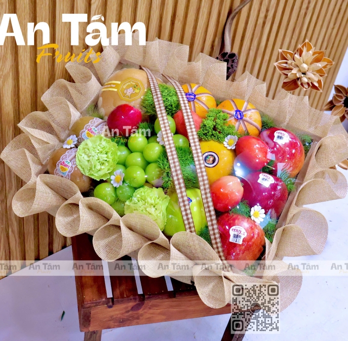 KHAY TRÁI CÂY MIX TRÁI TONE NÂU CHO MỌI DỊP
